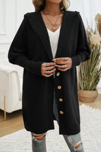 Load image into Gallery viewer, Devine Button Up Long Sleeve Hooded Cardigan
