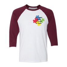 Load image into Gallery viewer, All Kinds of Minds Unisex Raglan Tee
