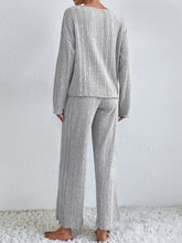 Load image into Gallery viewer, V-Neck Long Sleeve Top and Pants Set
