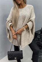 Load image into Gallery viewer, Round Neck Batwing Sleeve Sweater
