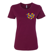 Load image into Gallery viewer, Autism Heart Women&#39;s Boyfriend Tee
