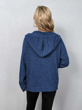 Load image into Gallery viewer, Button-Down Long Sleeve Hooded Sweater
