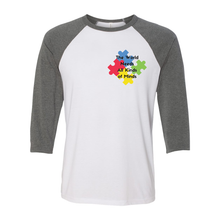 Load image into Gallery viewer, All Kinds of Minds Unisex Raglan Tee
