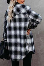 Load image into Gallery viewer, Full Size Plaid Collared Neck Long Sleeve Shirt
