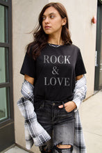 Load image into Gallery viewer, Simply Love Full Size ROCK ＆ LOVE Short Sleeve T-Shirt
