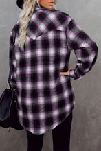 Load image into Gallery viewer, Full Size Plaid Collared Neck Long Sleeve Shirt
