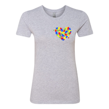 Load image into Gallery viewer, Autism Heart Women&#39;s Boyfriend Tee
