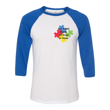 Load image into Gallery viewer, All Kinds of Minds Unisex Raglan Tee
