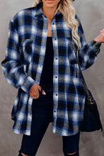 Load image into Gallery viewer, Full Size Plaid Collared Neck Long Sleeve Shirt
