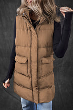 Load image into Gallery viewer, Pocketed Zip Up Vest Coat
