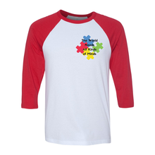 Load image into Gallery viewer, All Kinds of Minds Unisex Raglan Tee
