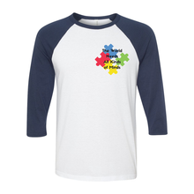 Load image into Gallery viewer, All Kinds of Minds Unisex Raglan Tee
