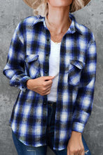 Load image into Gallery viewer, Full Size Plaid Collared Neck Long Sleeve Shirt
