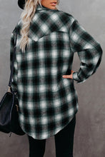 Load image into Gallery viewer, Full Size Plaid Collared Neck Long Sleeve Shirt
