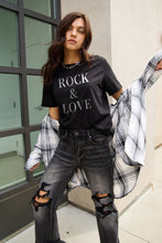 Load image into Gallery viewer, Simply Love Full Size ROCK ＆ LOVE Short Sleeve T-Shirt
