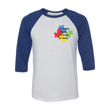 Load image into Gallery viewer, All Kinds of Minds Unisex Raglan Tee
