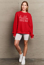 Load image into Gallery viewer, Simply Love Full Size HELLO CHRISTMAS Long Sleeve Sweatshirt
