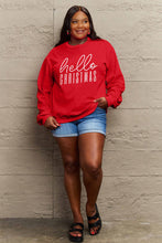 Load image into Gallery viewer, Simply Love Full Size HELLO CHRISTMAS Long Sleeve Sweatshirt
