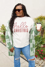 Load image into Gallery viewer, Simply Love Full Size HELLO CHRISTMAS Short Sleeve T-Shirt
